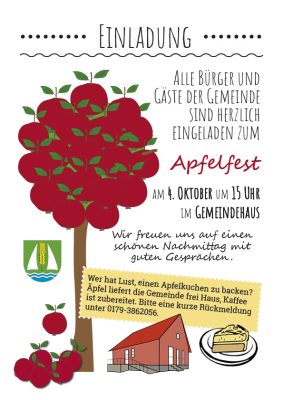 Einladung zum Apfelfest am 4. Oktober 2025